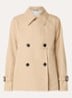 Biglia double-breasted trenchcoat met split - Beige