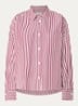 Blouse met streepprint - Bordeauxrood