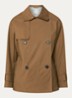 Double-breasted trenchcoat met steekzakken - Bruin