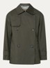 Double-breasted trenchcoat met steekzakken - Bronsgroen