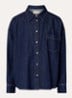 Foggia blouse van denim met borstzak - Indigo