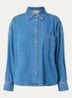 Foggia blouse van denim met borstzak - Lichtblauw