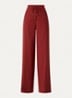 High waist wide fit pantalon met steekzakken - Steenrood