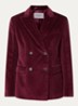 Katanga double-breasted blazer van corduroy - Bordeauxrood