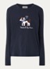 Longsleeve met logoprint - Donkerblauw