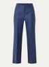 Malizia high waist wide fit pantalon van linnen - Donkerblauw