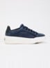 Sneaker van suède met details van leer - Indigo