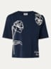 T-shirt met logoprint - Donkerblauw