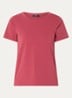 T-shirt met ronde hals - Kersenrood