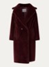 Tedgirl mantel in alpaca wolblend met steekzakken - Bordeauxrood