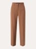 Visivo high waist straight fit pantalon van scheerwol - Bruin