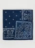 Wkaelodia bandana van zijde 50 x 50 cm - Donkerblauw