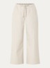 Aureo high waist wide fit broek met strikceintuur - Beige