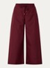 Aureo high waist wide fit broek met strikceintuur - Bordeauxrood