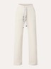 Bali high waist straight fit broek met steekzakken - Vanillegeel