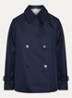 Biglia double-breasted trenchcoat met split - Donkerblauw