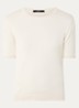 Gabarra T-shirt van satijn - Vanillegeel