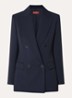 Grembo double-breasted blazer van scheerwol met klepzakken - Donkerblauw