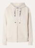 Jour sweatvest met capuchon  - Vanillegeel