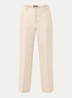 Malizia high waist wide fit pantalon van linnen - Gebroken wit