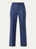 Malizia high waist wide fit pantalon van linnen - Donkerblauw