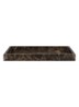 Marble opbergschaal van marmer 31 x 16 cm - Bruin