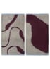Nova Arte gastendoek - 55 x 40 cm set van 2 - Bordeauxrood