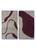 Nova Arte gastendoek - 90 x 50 cm set van 2 - Bordeauxrood