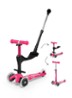 Mini Micro Deluxe 3-in-1 Push step met LED-verlichting  - Roze