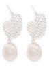 Pearl Baya oorstekers verguld - Zilver