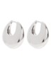 Sculptural Pebble oorringen - Zilver