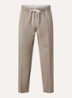 Straight fit pantalon met persplooi en steekzakken - Zand
