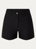 Alaya mid waist slim fit korte broek - Zwart