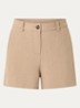 Alaya mid waist slim fit korte broek - Zand