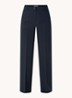 Gale high waist straight fit pantalon met steekzakken en persplooi - Indigo