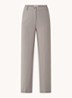 Gale high waist straight fit pantalon met steekzakken en persplooi - Grijs