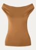 Hima off shoulder top - Roestbruin