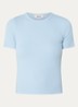 Igor T-shirt met ribstructuur - Aquablauw