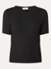 Igor T-shirt met ribstructuur - Zwart