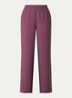 Nicki high waist wide fit broek met steekzakken - Aubergine
