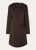 Tailor mini jurk van satijn - Donkerbruin