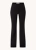 Tanny high waist flared fit broek met stretch - Zwart