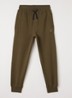 Alvar tapered fit joggingbroek met ritszakken - Bronsgroen