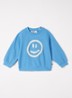 Disc sweater met print - Blauw
