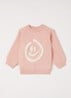 Disc sweater met print - Oudroze