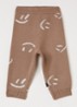 Fijngebreide tapered fit broek in wolblend - Zand