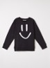Mike sweater met borduring - Zwart