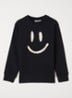 Mike sweater met borduring - Zwart
