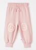 Simeon tapered fit joggingbroek met borduring - Zalmroze