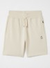 Straight fit korte joggingbroek met logo - Beige
